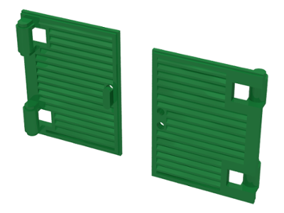 Shutter for Window 1 x 2 x 3 with Hinges and Handle, 60800a Green U