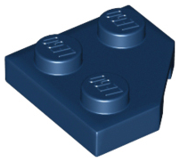 Wedge, Plate 2 x 2 Cut Corner, 26601 Dark Blue N