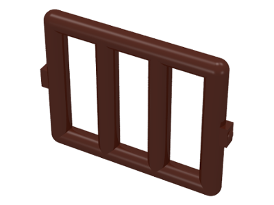 Bar 1 x 4 x 3 Window Grille, 6016 Brown U