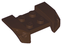 Vehicle, Mudguard 2 x 4 with Headlights Overhang, 44674 Dark Brown U