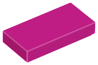 Tile 1 x 2, 3069 Magenta U
