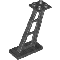 Support 2 x 4 x 5 Stanchion Inclined, 5mm Wide Posts, 4476b Pearl Dark Gray U