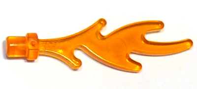 Wave Rounded Straight with Bar End (Castle Dragon Flame / Seaweed / Water), 6126b Trans-Orange N