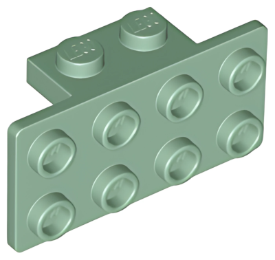 Деталь Lego Скоба Bracket 1 x 2 - 2 x 4 93274 (21731) Sand Green U