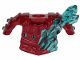 Minifigure Armor Breastplate with Shoulder Pads with Molded Trans-Light Blue Crystals Pattern, 41158pb01