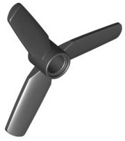 Propeller 3 Blade 5 Diameter, 92842 Black U