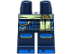 Hips and Legs with Bright Light Yellow Sash, Blue Armor Plates, Knee Pads, Toes, Gold Trim Pattern, 970c00pb1598  