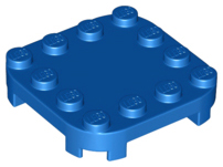 Plate, Modified 4 x 4 with Rounded Corners and 4 Feet, 66792 Blue N