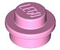 Plate, Round 1 x 1, 4073 Bright Pink N