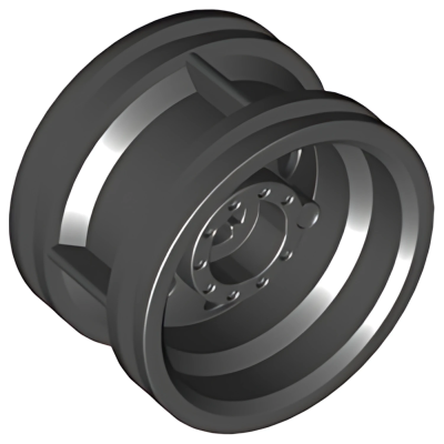 Деталь LEGO Wheel 30.4mm D. x 20mm with No Pin Holes and Reinforced Rim 56145 Black U