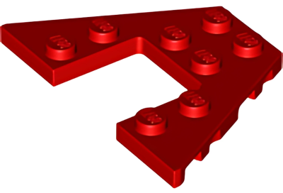 Деталь LEGO Wedge, Plate 4 x 6 47407 (29172) Red U