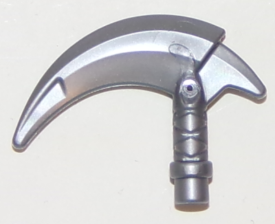 Minifigure, Weapon Hook with Bar, 37341d Flat Silver U