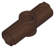 Technic, Axle and Pin Connector Angled #2 - 180 degrees, 32034 Dark Brown U