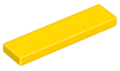 Деталь LEGO Tile 1 x 4 2431 (35371, 75703, 91143, 100687) Yellow U