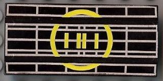 Vehicle, Spoiler / Plow Blade 6 x 3 with Hinge with Yellow Radar Pattern, 2440p69 Black U