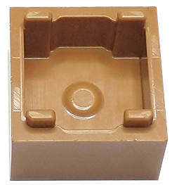 Container, Box 2 x 2 x 1 - Top Opening with Raised Inner Bottom, 2821 Medium Nougat N