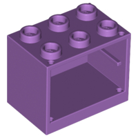 Container, Cupboard 2 x 3 x 2 - Hollow Studs, 4532b Medium Lavender U