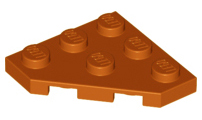 Wedge, Plate 3 x 3 Cut Corner, 2450 Dark Orange U