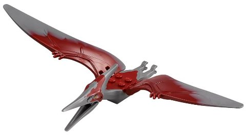 Деталь Lego Dinosaur Pteranodon with Dark Red Back and Large Curved Nostrils Ptera04 used