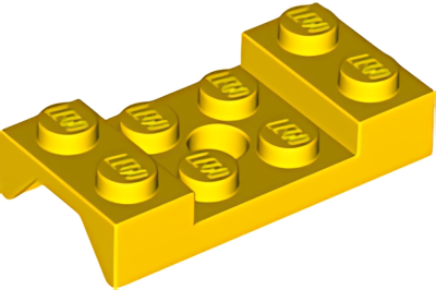 Деталь Lego Vehicle, Mudguard 2 x 4 with Arch Studded with Hole 60212 Yellow U