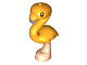 Bird, Flamingo Friends with Bright Light Orange Body, Black Eyes and Metallic Pink Beak Pattern, 67430pb06