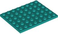 Plate 6 x 8, 3036 Dark Turquoise N