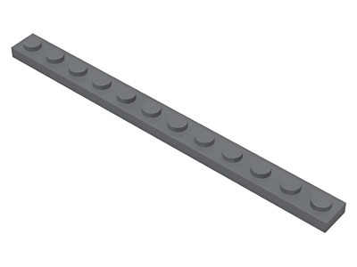 Деталь LEGO Plate 1 x 12 60479 Dark Bluish Gray U
