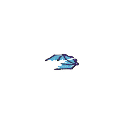 Plastic Wing with Dark Purple Bony Spines and Light Aqua Electric Veins Pattern, 29053a Trans-Clear U