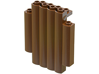 Panel 2 x 6 x 6 with Log Profile (Palisade), 30140 Brown U