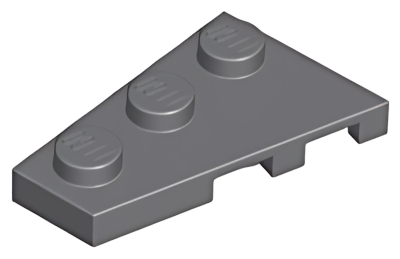 Деталь LEGO Wedge, Plate 3 x 2 Left 43723 Dark Bluish Gray U