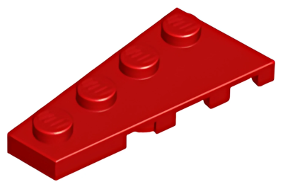 Деталь LEGO Wedge, Plate 4 x 2 Left 41770 (63333) Red U