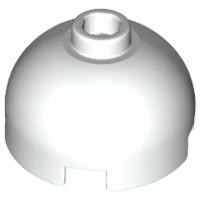 Brick, Round 2 x 2 Dome Top, 553 White N