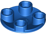 Plate, Round 2 x 2 with Rounded Bottom (Boat Stud), 2654 Blue N