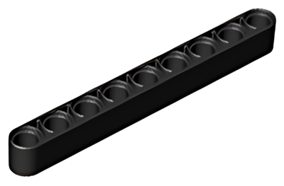 Деталь LEGO Technic, Liftarm Thick 1 x 9 40490 Black U