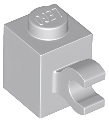 Деталь LEGO Brick, Modified 1 x 1 with Clip (Horizontal Grip) 60476 (65459) Light Bluish Gray U
