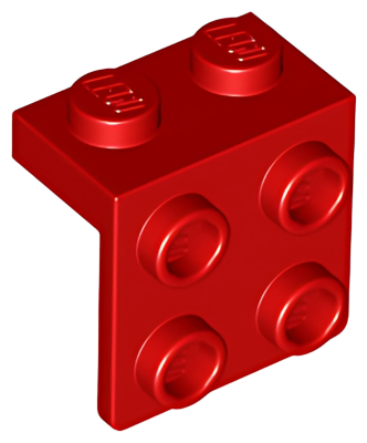 Деталь LEGO Bracket 1 x 2 - 2 x 2 44728 (21712, 86644, 92411) Red U