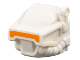 Minifigure, Headgear Helmet Space with Closed Visor, Breathing Tubes and Antenna with Orange Lens Pattern, 5468pb01  