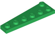 Wedge, Plate 6 x 2 Right, 78444 Green N