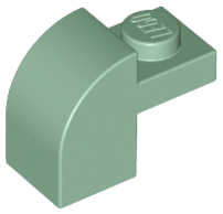 Slope, Curved 2 x 1 x 1 1/3 with Recessed Stud, 6091 Sand Green N
