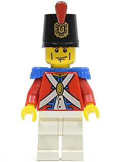 Минифигурка Lego Pirates Imperial Soldier II - Shako Hat Printed, Cheek Lines pi087