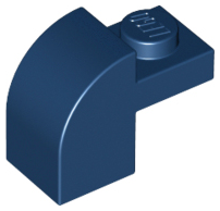 Slope, Curved 2 x 1 x 1 1/3 with Recessed Stud, 6091 Dark Blue N