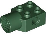 Technic, Brick Modified 2 x 2 with Pin Hole and Rotation Joint Socket, 48169 Dark Green U