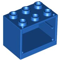 Container, Cupboard 2 x 3 x 2 - Hollow Studs, 4532b Blue N
