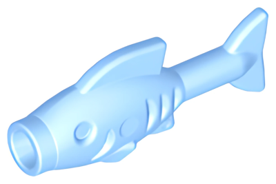 Деталь LEGO Lego Рыба Fish 64648 Bright Light Blue U