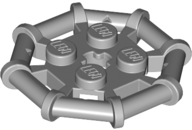 Plate, Modified 2 x 2 with Bar Frame Octagonal, Reinforced, Completely Round Studs, 75937 Light Bluish Gray N