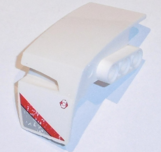 Technic, Panel Car Mudguard Right with Light Bluish Gray and Red Stripes Pattern (Sticker) - Set 31313, 61070pb011 White U