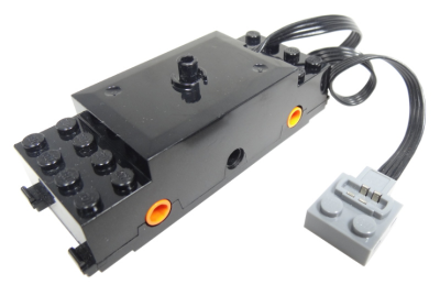 Electric, Train Motor 9V RC Train with Integrated PF Attachment, Orange Wheel Holders, 87574c01 Black U