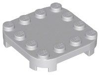 Plate, Modified 4 x 4 with Rounded Corners and 4 Feet, 66792 Light Bluish Gray N