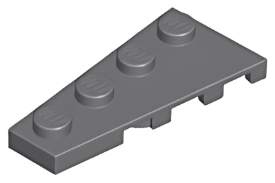 Деталь LEGO Wedge, Plate 4 x 2 Left 41770 (63333) Dark Bluish Gray U