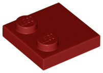 Tile, Modified 2 x 2 with Studs on Edge, 33909 Dark Red N